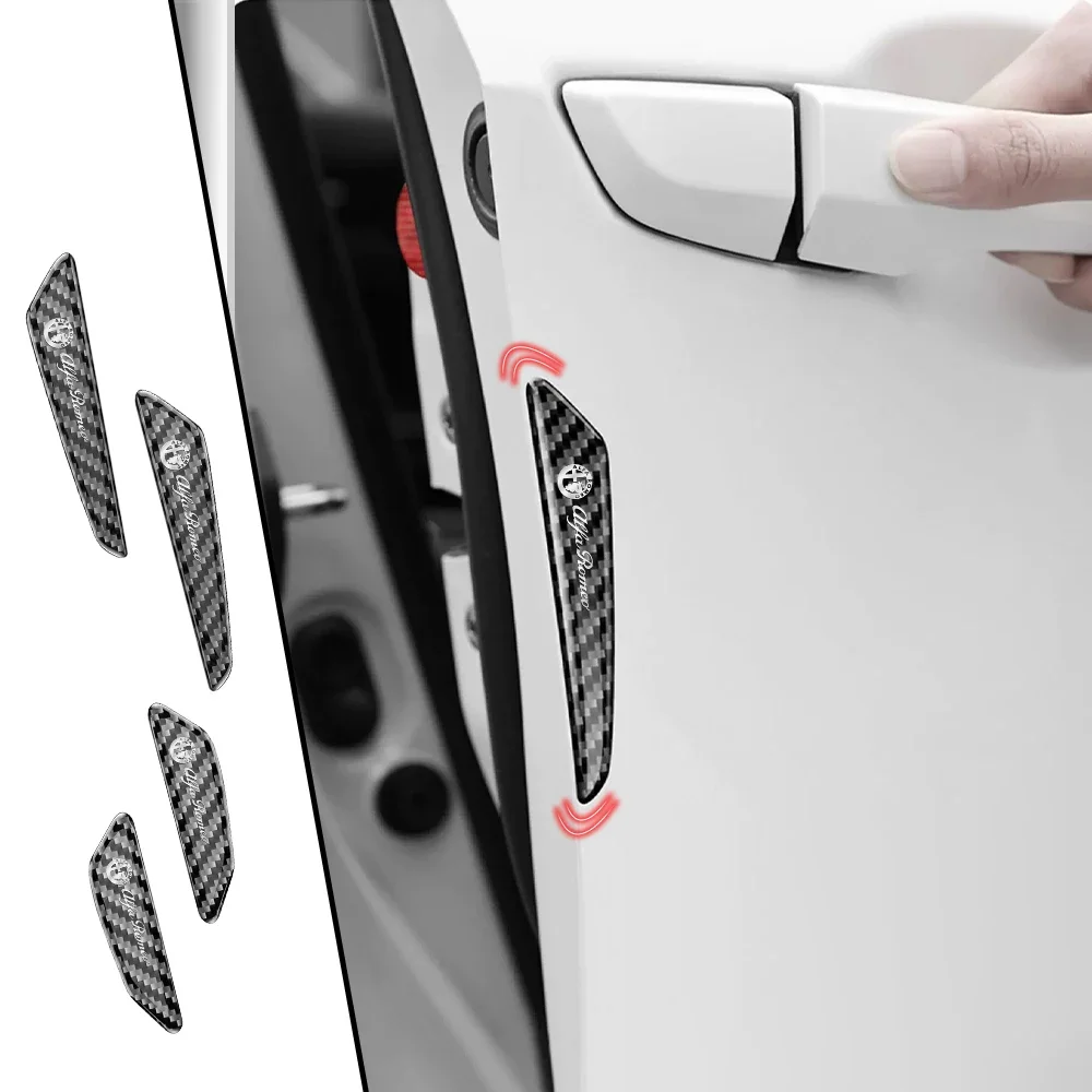 Hub Caps Car Carbon Fiber Anti-Collision Protector Door Edg Scratch-resistant Stickers For Alfa Romeo 156 147 Door Protective Ac