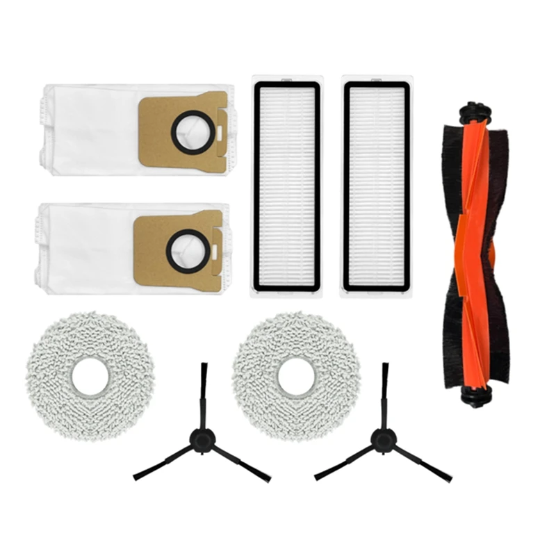 Main Brush HEPA Filter Side Brush Mop Cloths Rag Vacuum Replacement For Dreame X20 Pro