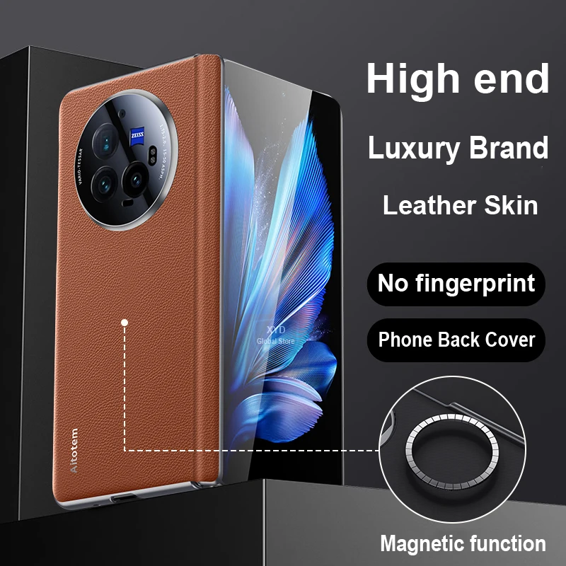 

For Vivo X Fold3 Pro Case High end Magnetic Leather Skin Brand Phone Case For Vivo X Fold3 Pro X Fold 3 Cover Shell Bumper Bag