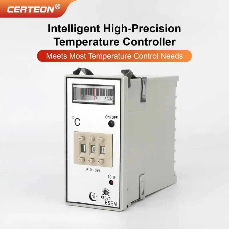 2026 New, High Quality, E5EM-YR40K Industrial Temperature Controller K Type Thermocouple Panel Mount Analog Pointer