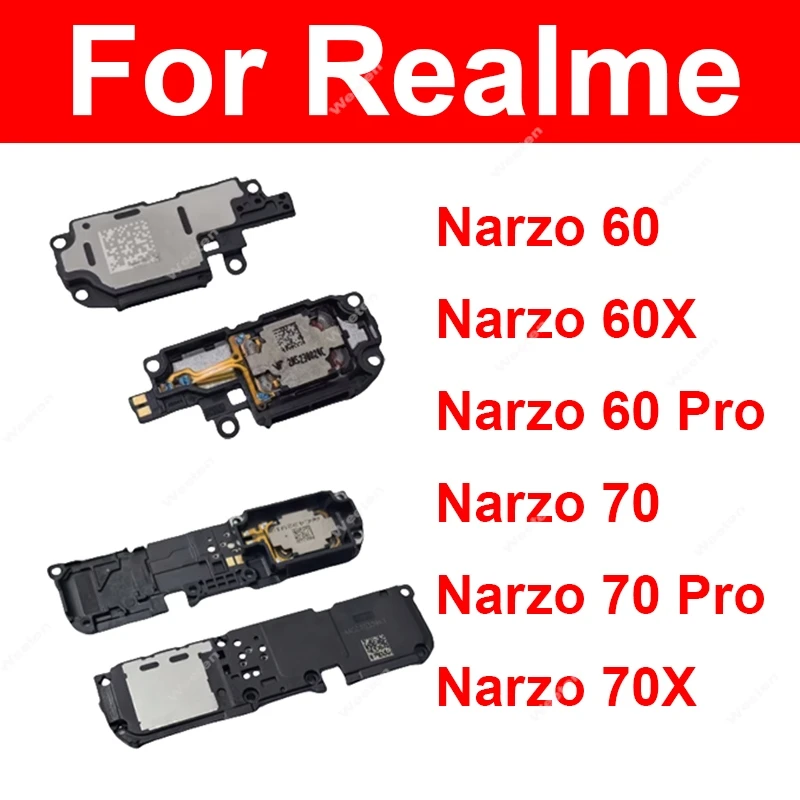 Speaker Buzzer For Realme Narzo 60 60X 70 70X 70 Pro 5G Bottom Louder Speaker Buzzer Sound Loudspeaker Ringer Parts