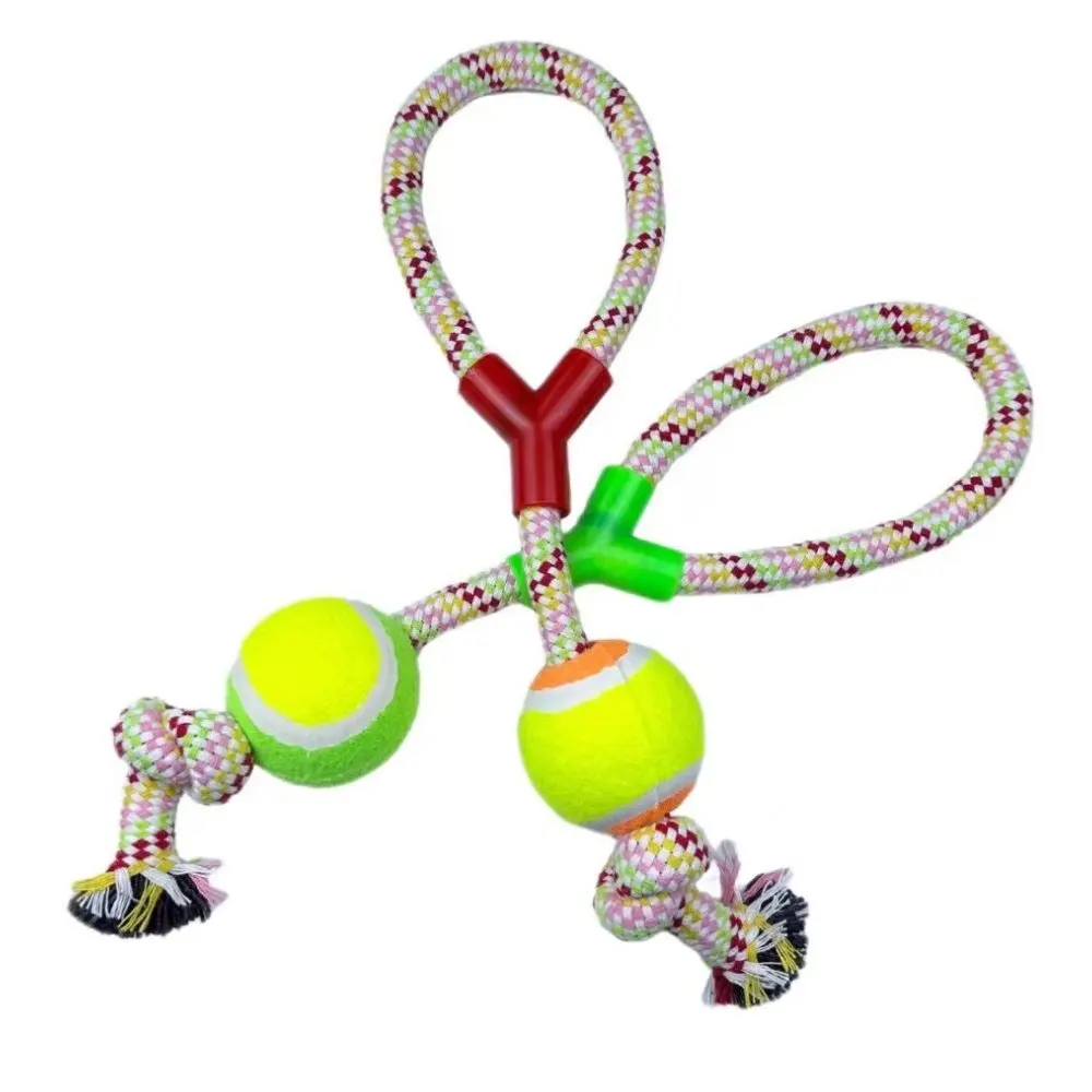 Dog Ball Toys Ropes Interactive Chew Toy Toothing Clean Tug Play Large Golden Retriever Pet Supplies