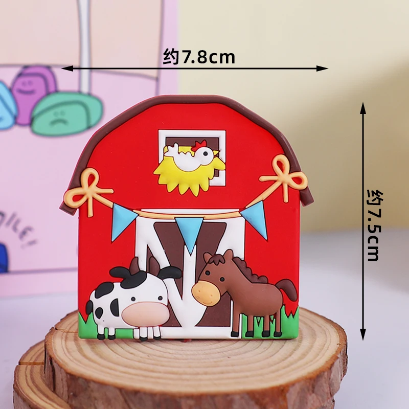 Farm Critters Cake Topper Yaks Ponies Sheep Piglets Chickens Farm Greenhouse Wooden House Boy Girl One Birthday Cake Decorations