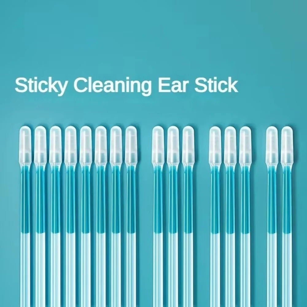24Pcs S/L  Disposable Sticky Ear Swabs Pick Reusable Ear Cleaner Soft Silicone Ear Wax Removal Tool Earwax Remover For Adult Kid