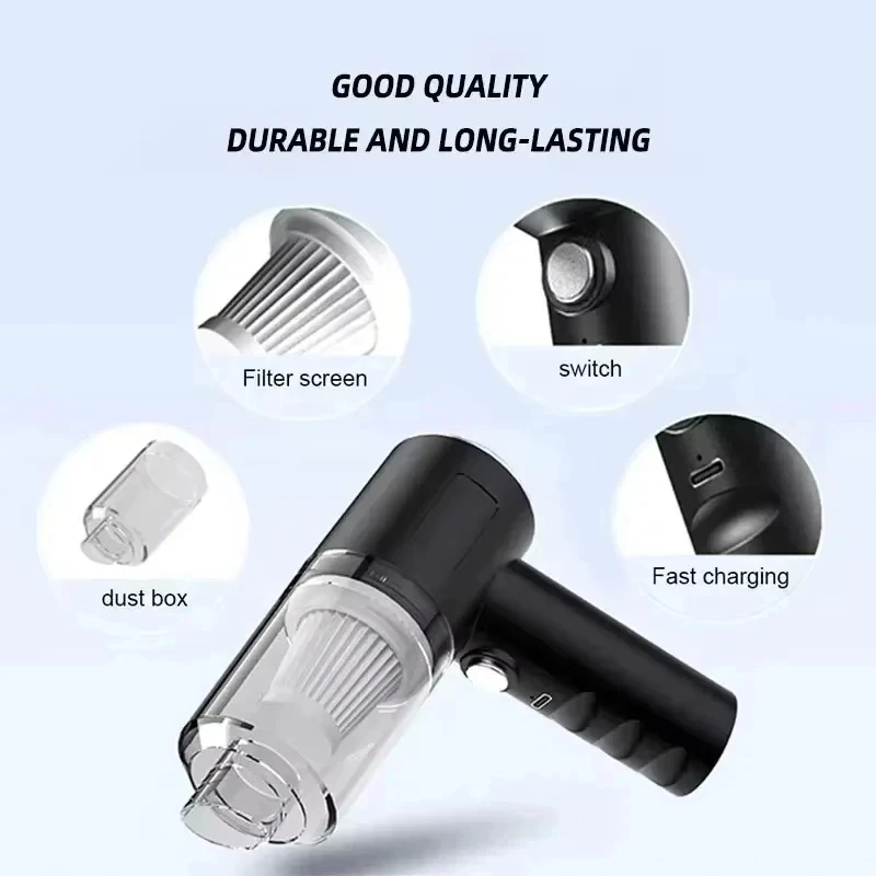 2900000 PA Car Vacuum Cleaner USB Charging Powerful 4 in1 Clean Machine Wireless Blowing Suction Portable Vacuum Cleaner 2026 - Image 6