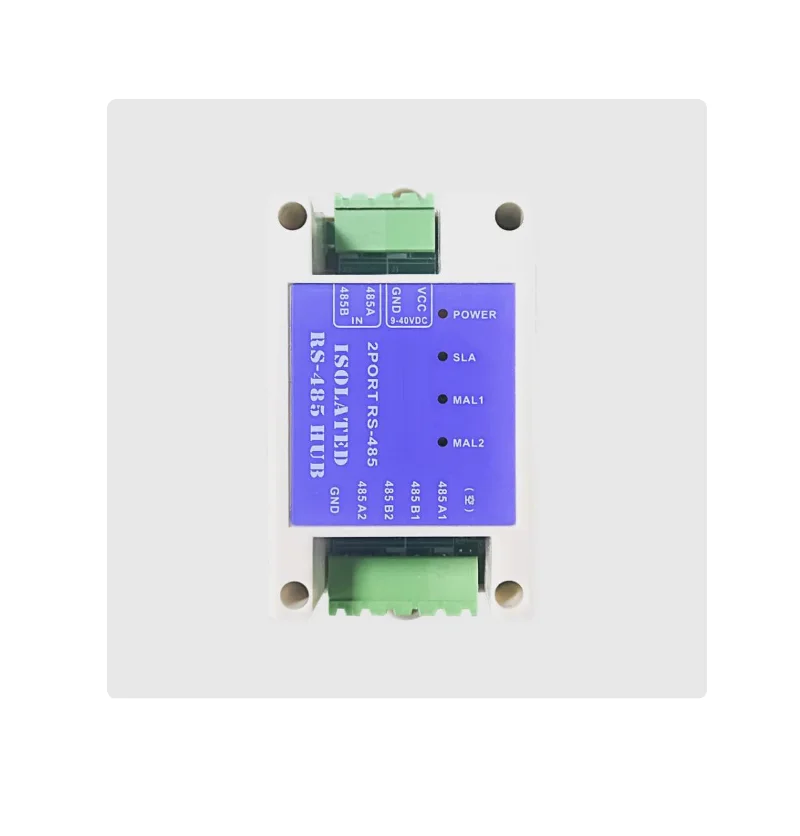 Industrial Grade Two Master One Slave Hub RS485 Repeater Buffer Photoelectric Isolation Modbus