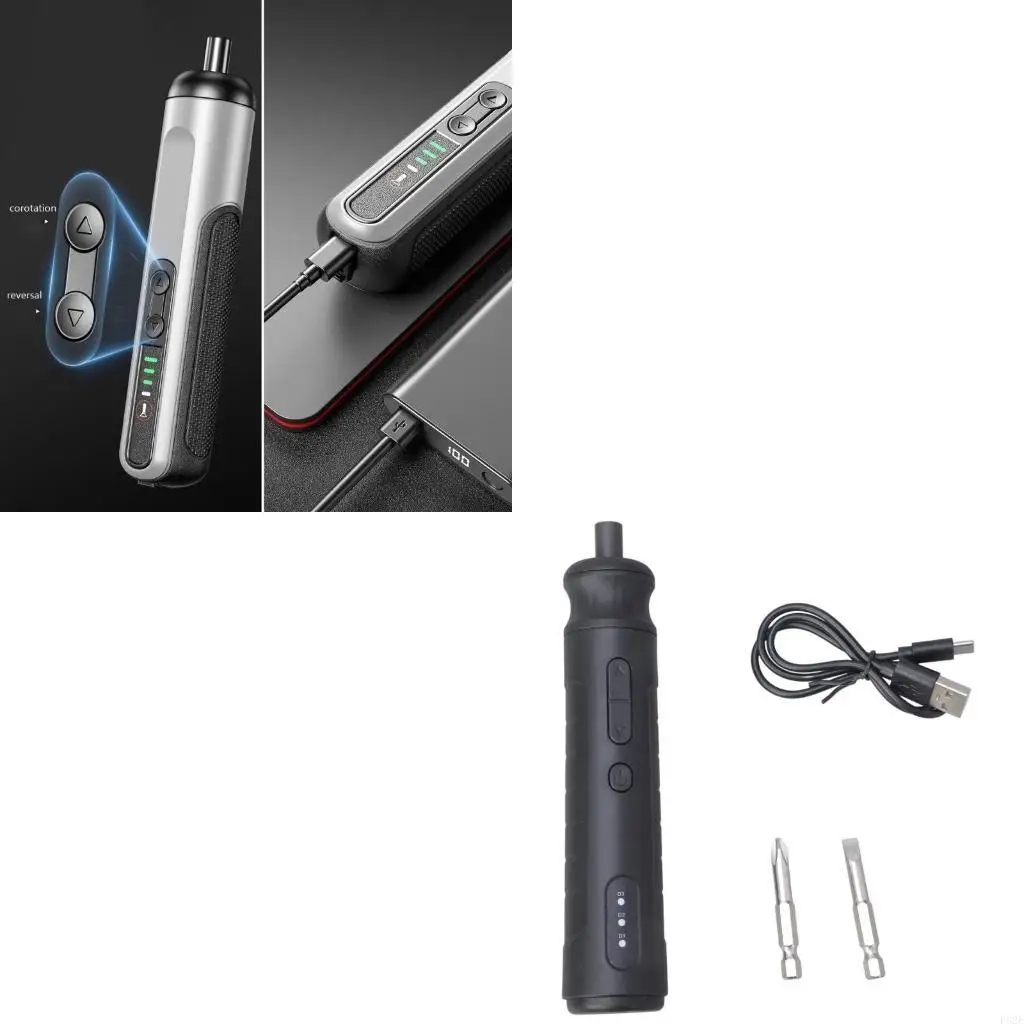 

Cordless Electric Screwdriver Automatic Power Screwdriver Set Repair Tool Kits with LED Lamp for Laptop Computer