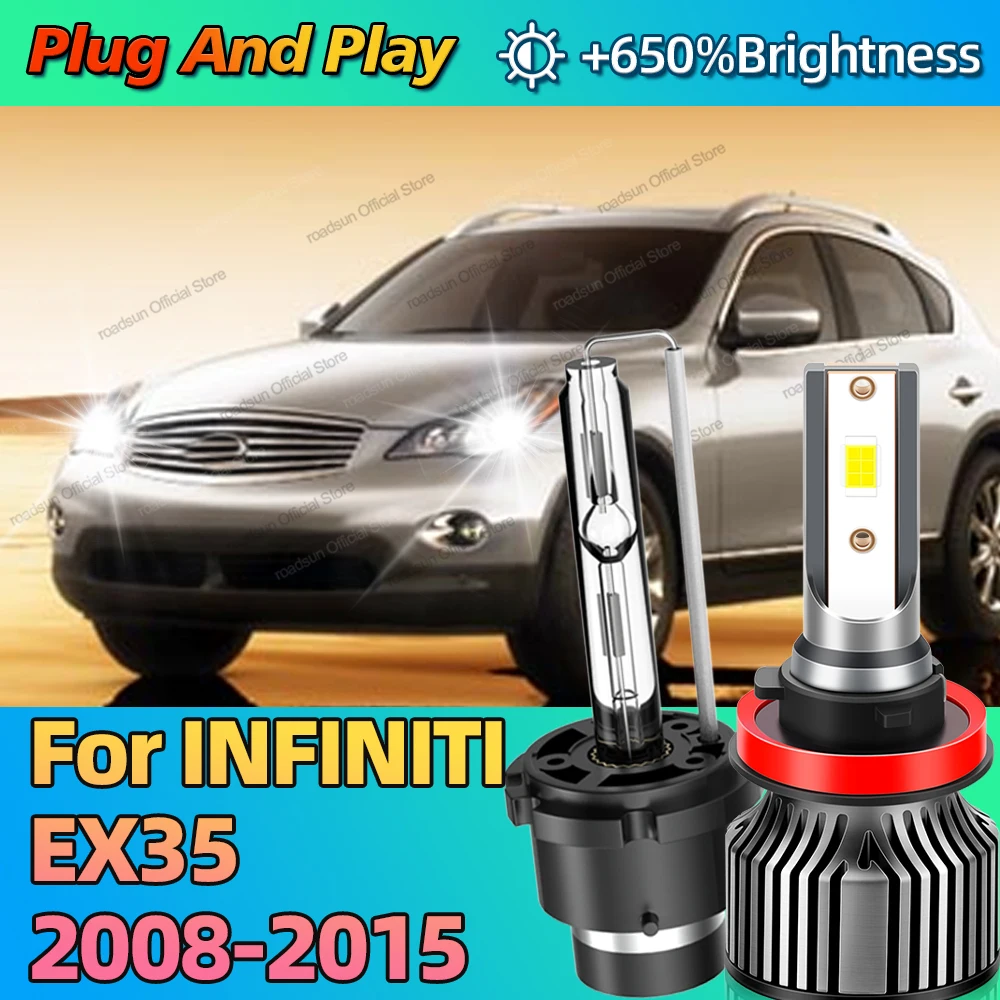 

Upgraded 35W D2S Xenon HID LED Headlight Car Bulbs 6000K Headlamp For INFINITI EX35 2008 2009 2010 2011 2012 2013 2014 2015