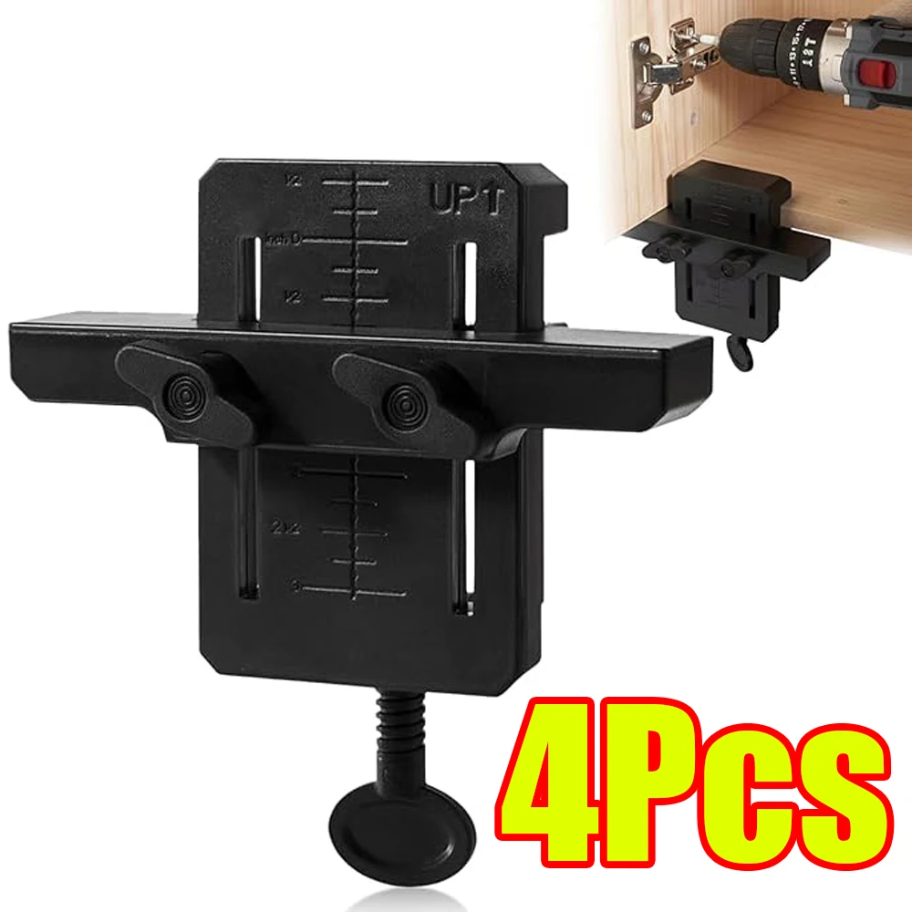 

1-4Pcs Cabinet Door Mounting Jig Cabinets Frame Clamp Multi Functional Woodworking Cabinet Door Installation Locator Tools