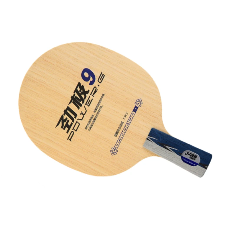 Raqueta de tenis de mesa DHS-PG 9, madera pura, 7 capas, alta velocidad, ataque rápido con bucle, raqueta de Ping Pong