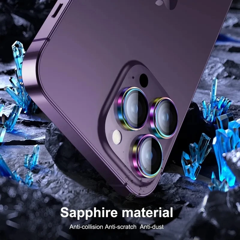 For iPhone 16 15 Pro Max Camera Protector Metal Lens Ring Glass For iPhone 14 15 Plus 15Pro Max 15 pro Lens Glass Cover image 5
