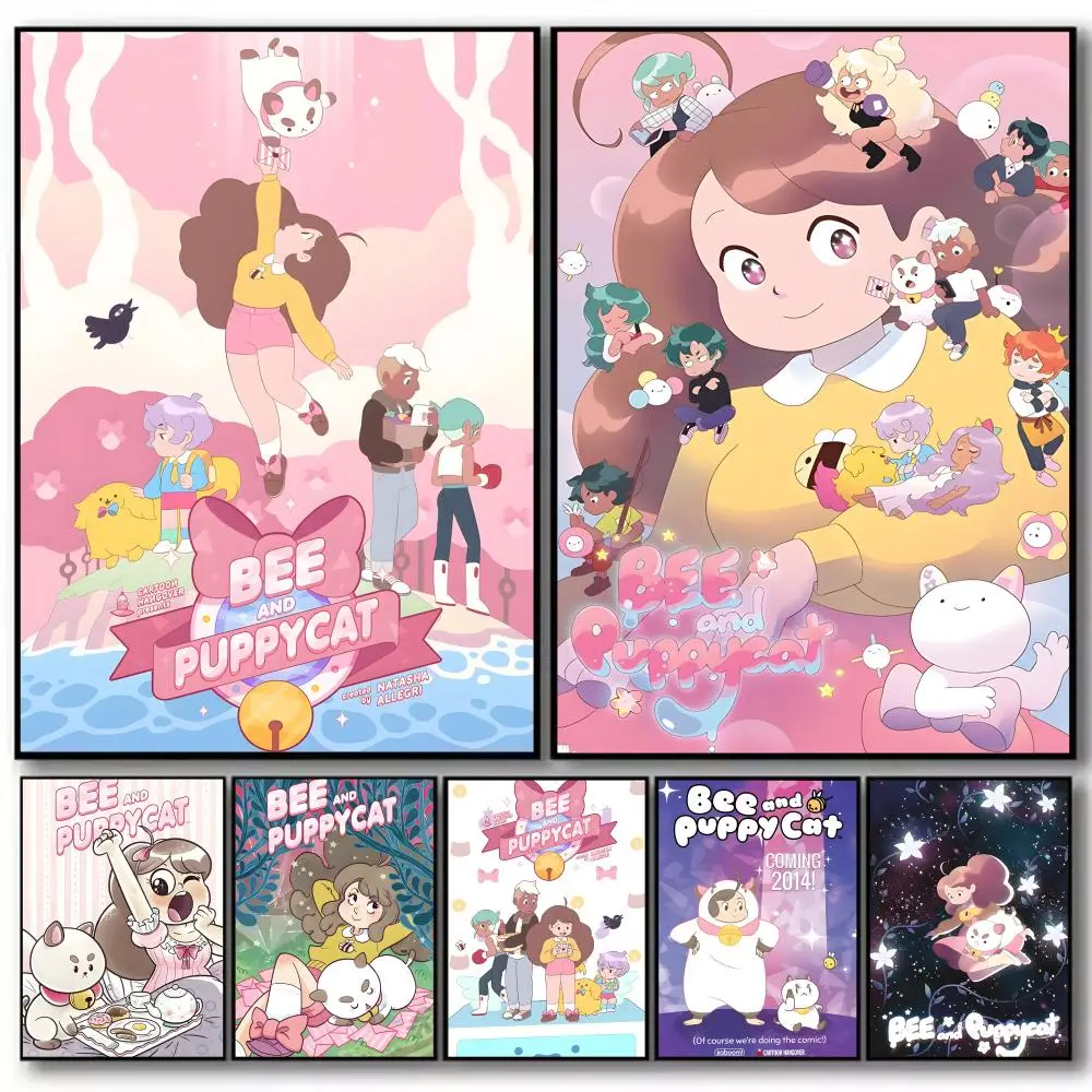 Animation Bee And Puppycat Poster High-definition  poster stickers, suitable for bedroom, living room, home decoration