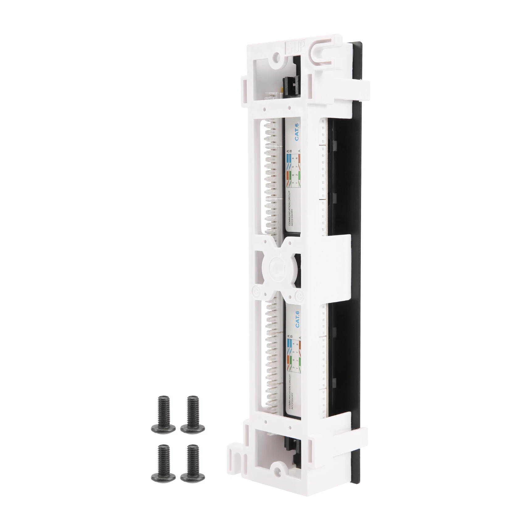 

Network Tool Kit 12 Port Cat6 Patch Panel Rj45 Networking Wall Mount Rack Mount Bracket-ABIU