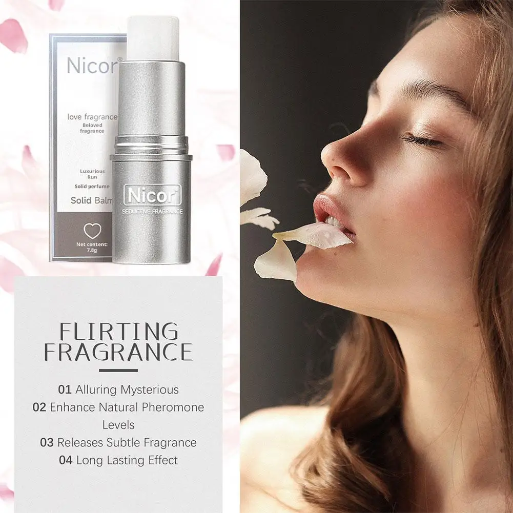 Roller Ball Pheromone Oil Refreshing Long Lasting Scent Solid Portable Perfume Love Balm Natural Fresh K0O8