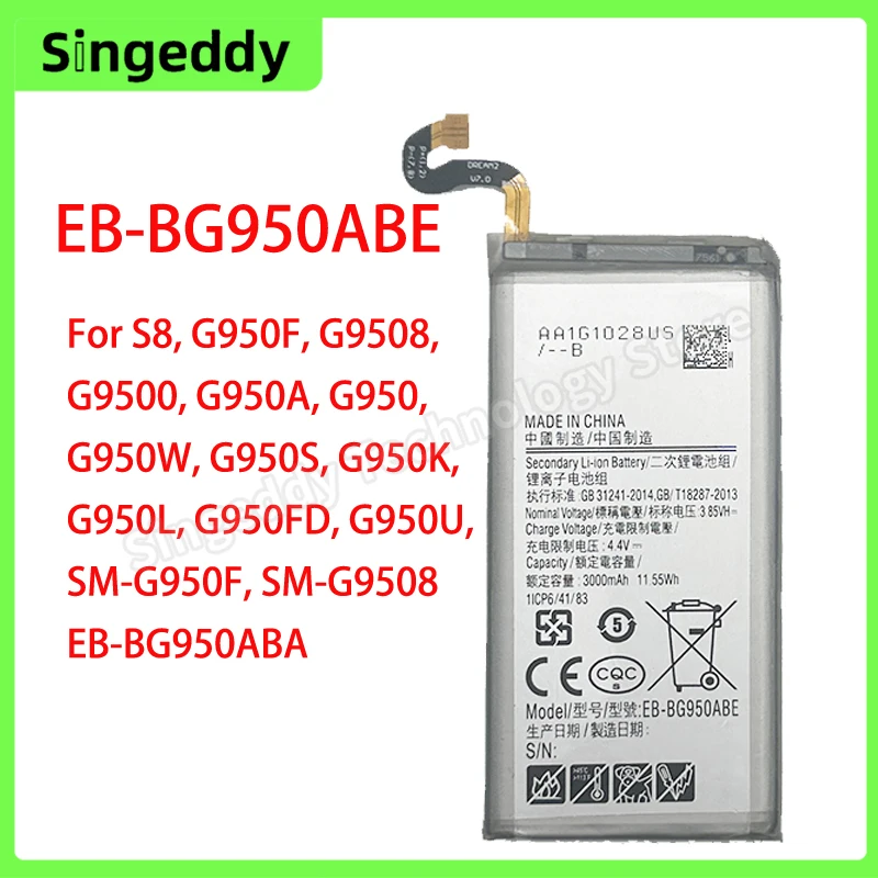 Battery For Samsung Galaxy, S5 S6 S6E S6+ S7 S7Edge S8 S8+ S9 S9+ S10 S10E S10+ S20 S20Ultra S21 S21FE Note10Plus Note8 A50 A30