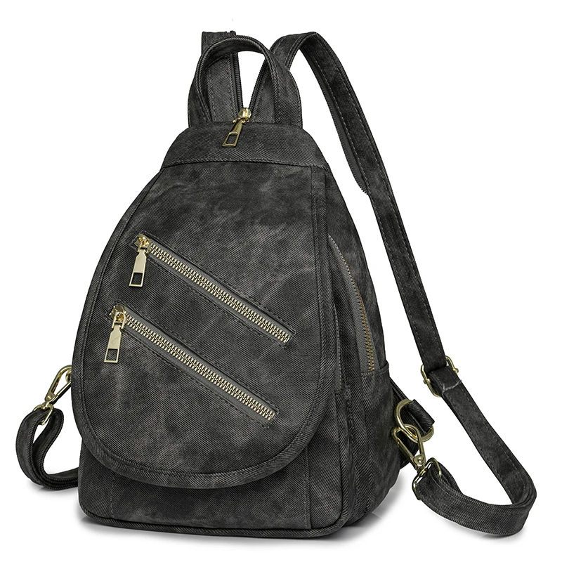 حقيبة ظهر جلدية متعددة الوظائف للنساء، حقيبة كتف مائلة على الصدر للفتيات، حقيبة زجاجات مياه للسفر #2