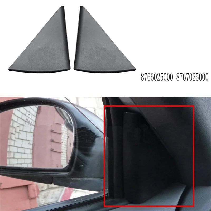 2x Black Triangle Side Mirror Corner Cover Trim For Hyundai Elantra 2017-2020 – Direct Fit