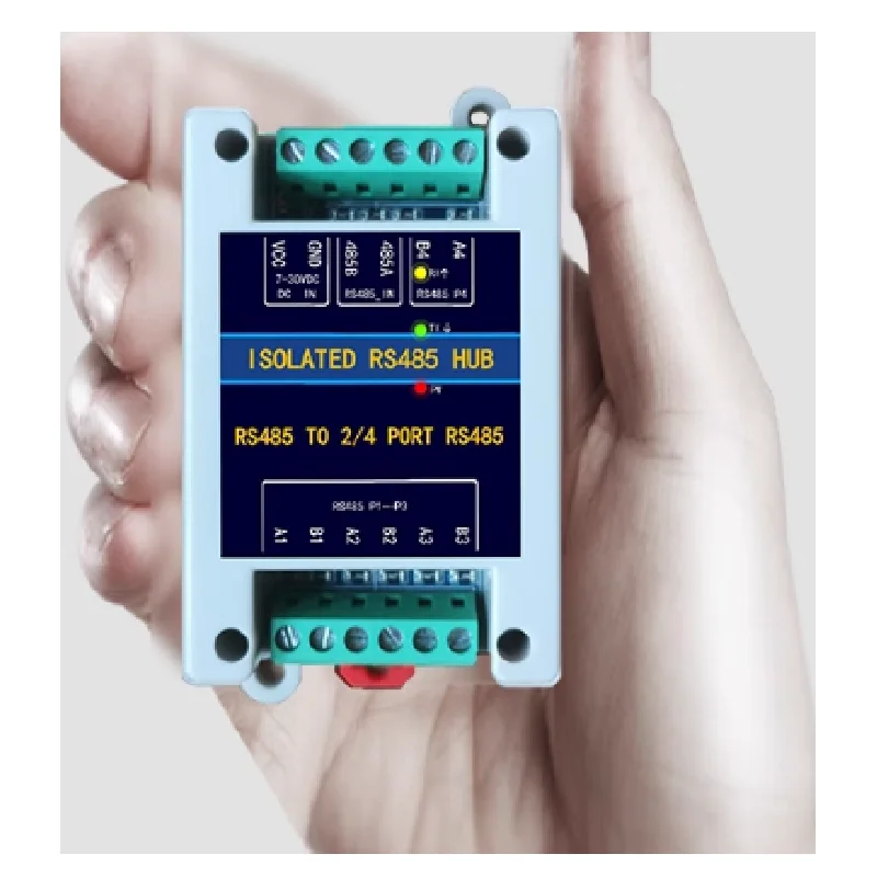 Industrial grade 485 hub, 4-channel, 4-port RS485 hub, 1-to-4 optoelectronic isolation signal amplification