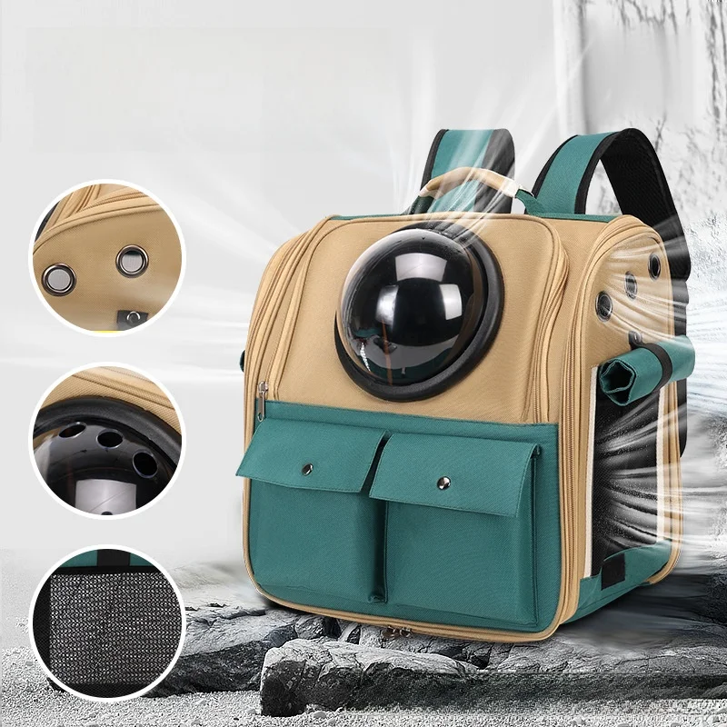 portable-large-capacity-pet-backpack-luggage-cover-double-shoulder-handheld-travel-bag-pet-carrier-outer-extension