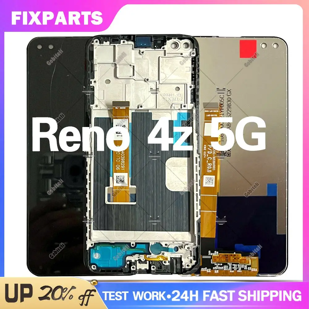 

6.57" Tested For Oppo Reno4 Z Reno 4 Z 5G LCD Display Touch Screen Digitizer Assembly For Oppo Reno 4Z 5G CPH2065 Lcd +Frame