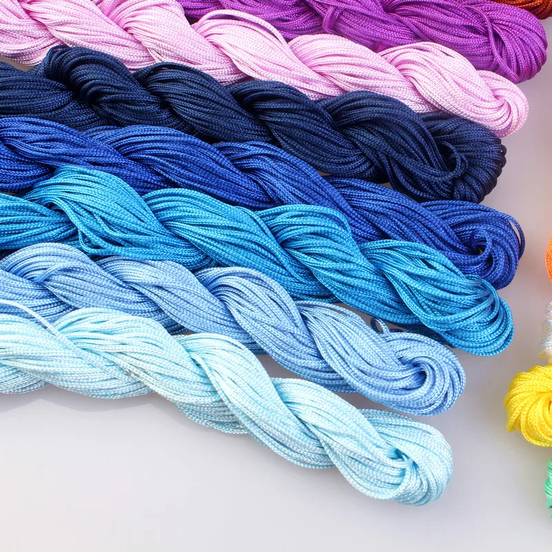 23 Colors 1mm Chinese Knotting Cord Nylon Shamballa Macrame Thread Cord Beading String for Bracelet Making