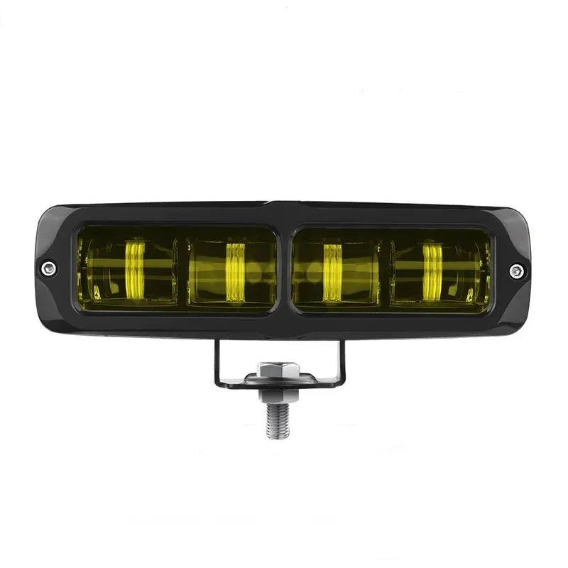

6D Projector Amber LED Light Bar 40W Cutoff Beam Offroad Motorcycle SUV Waterproof Fog Driving Lamp