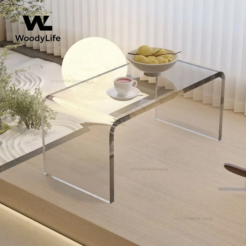 transparent small coffee table, balcony, coffee table, small table on the bed, tatami low table, home use