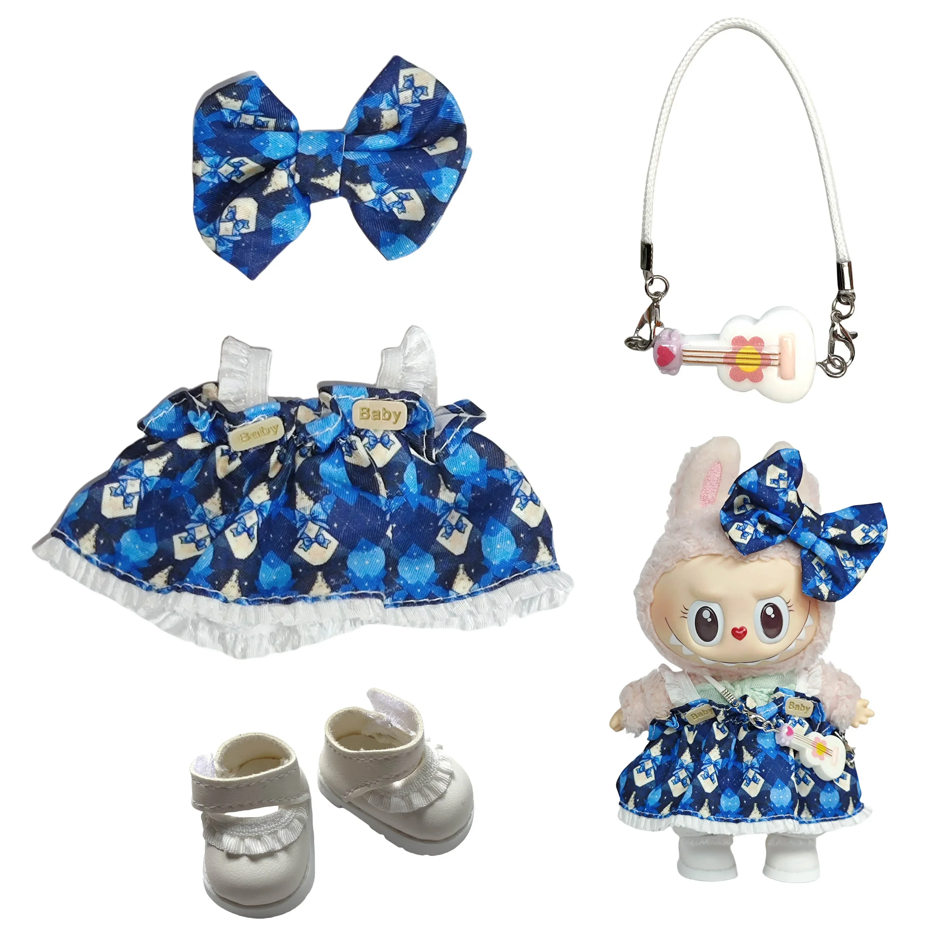 Clothes for Labubu Vinyl Doll Dress-Up Set - Skirt Series Cute Outfits, Adorable Doll Clothes for Heartwarming Fun