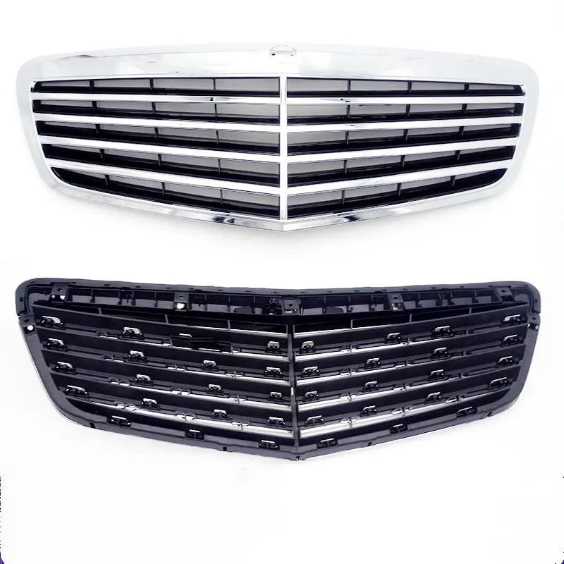 Front Bumper Grille for Mercedes Benz S Class W221 2010-2013 Air Intake Grille Bright Black Modification