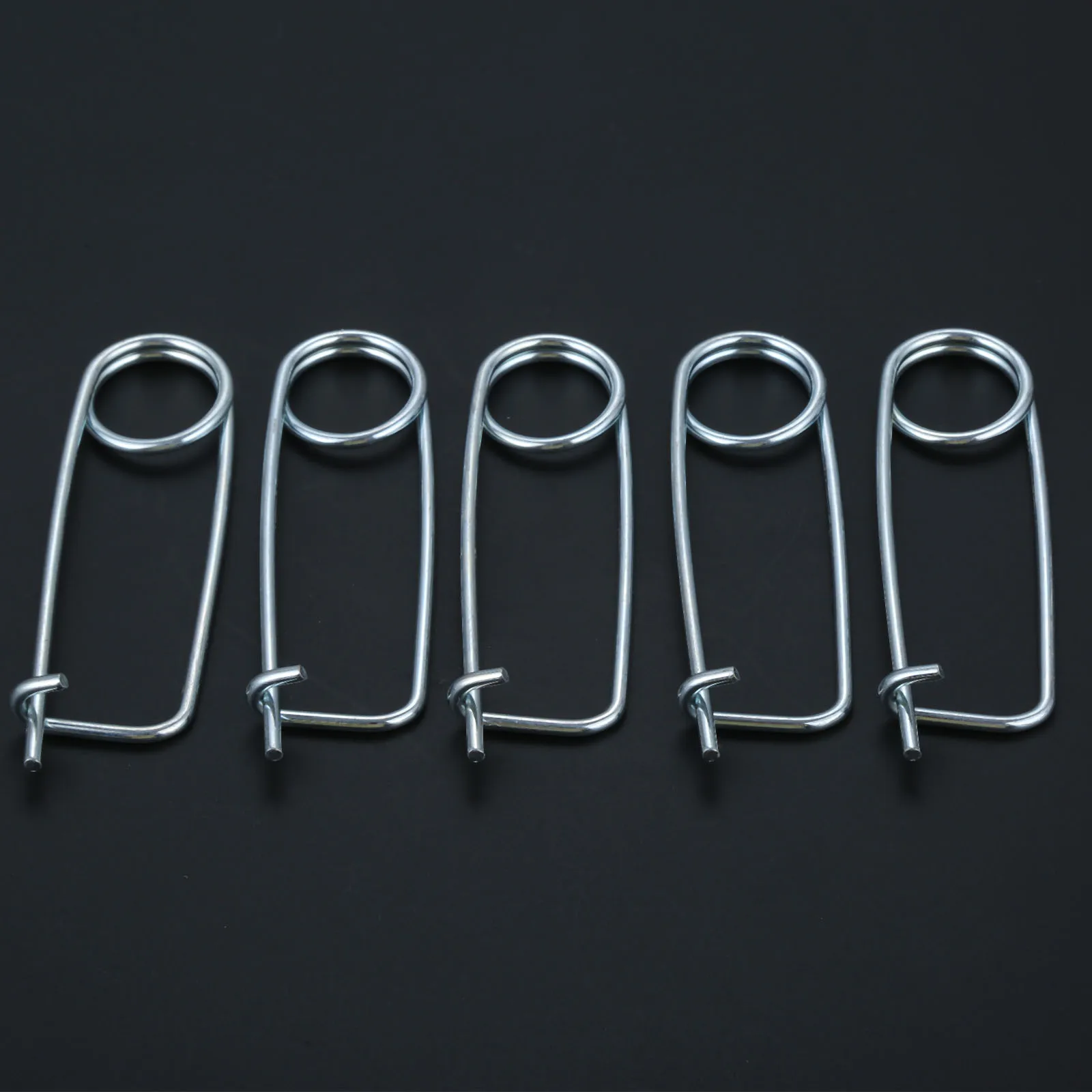 5 Pcs เหล็ก Cotter Pins ความปลอดภัยฤดูใบไม้ผลิคลิปลวดล็อคความปลอดภัย Pins สำหรับรถพ่วงเรือสนามหญ้าสวน Hitch 65*25มม.
