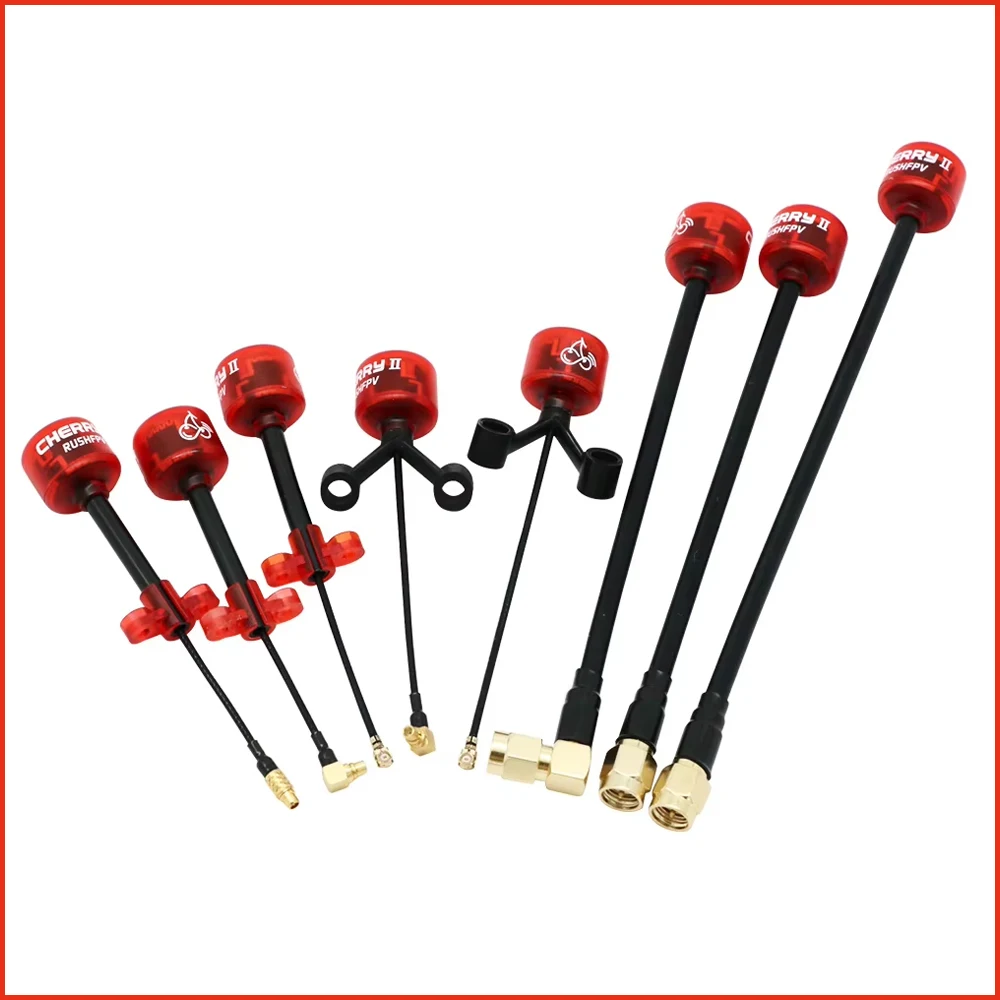 1pcs RUSHFPV Cherry II Generation 5.8Ghz 1.8dbi LHCP/RHCP Long Range FPV Antenna MMCX/ SMA/ UFL/ SMAULTRA Plug For FPV Drone