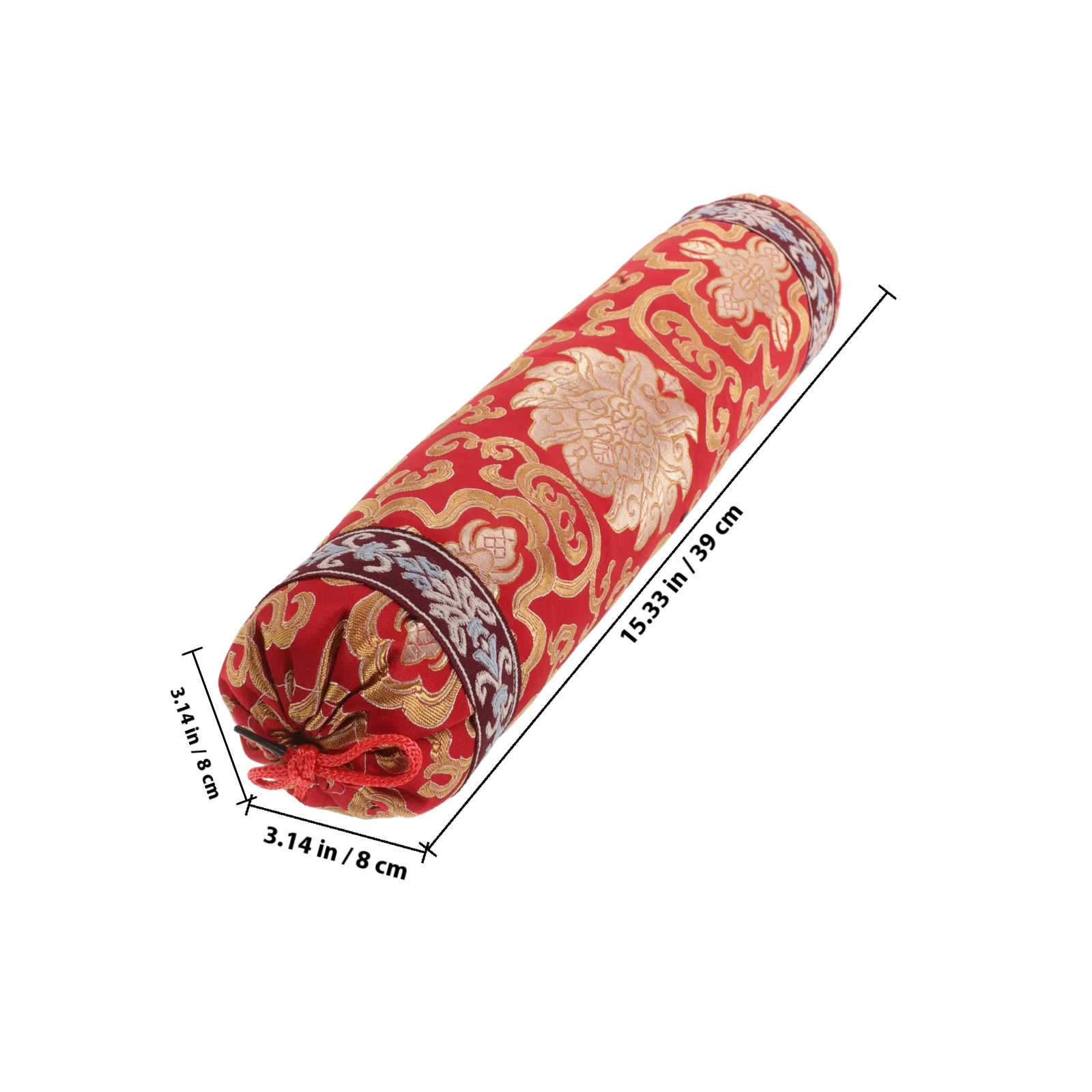 Almohada de sofá Oriental redonda pequeña, almohada clásica china para el cuello, relleno de trigo sarraceno, soporte Lumbar, cojín decorativo para el hogar