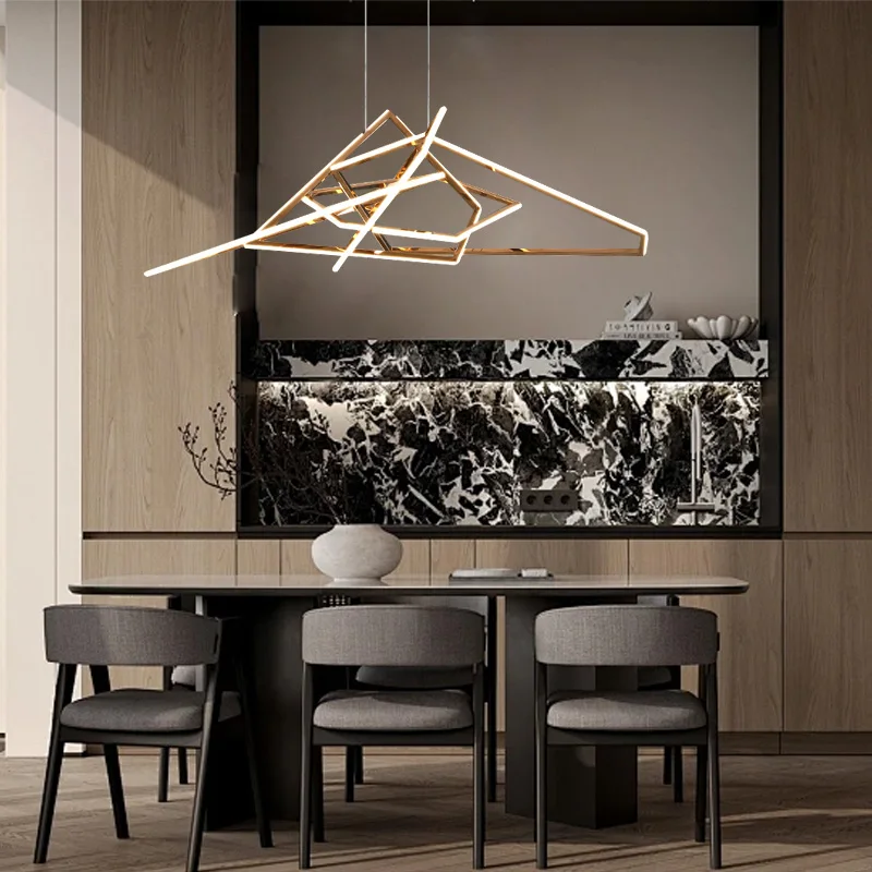Luxury Post-modern Nordic Creative Stainless Steel Ceiling Chandelier Gold/Silver Decoration Living Room Dining Room Lamparas