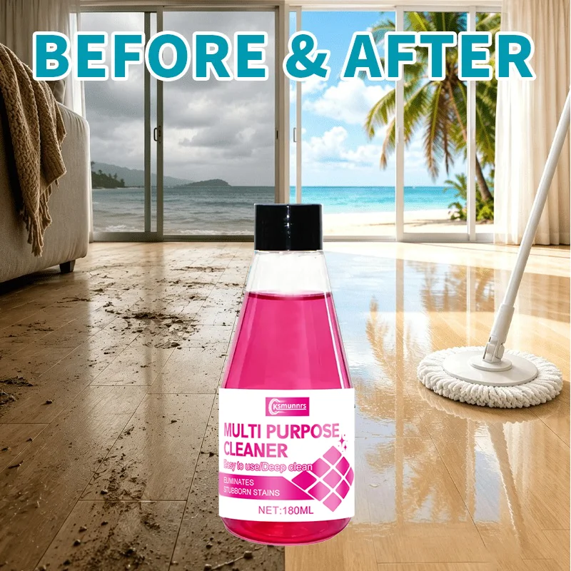 Powerful multi-surface floor cleaning concentrate, with strong stain removal ability, suitable for tile and wooden floors