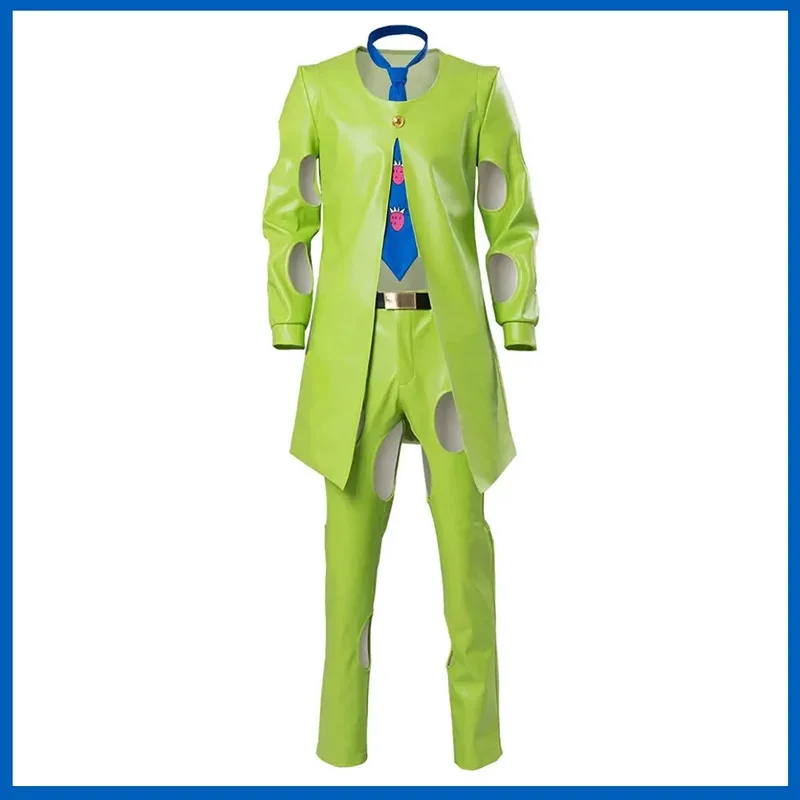 

Аниме JOJO's Bizarre Adventure Golden Wind Pannacotta Fugo Косплей Костюм Синий Длинное Пальто Искусства Униформа Парик Мужской Карнавальный Костюм 5ftu^