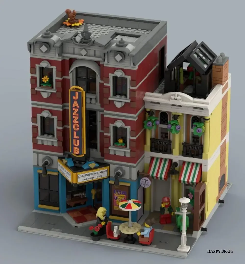 IN stock New Club Expert Pizza Shop Model Modular House Building Blocks MOC10312 Children Adult Street View Festival Gift