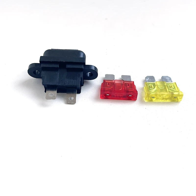 5PCS Waterproof Auto Standard Middle Fuse Holder + Car Boat Truck ATC ATO Blade Fuse 5A 7.5A 10A 15A 20A 25A 30A