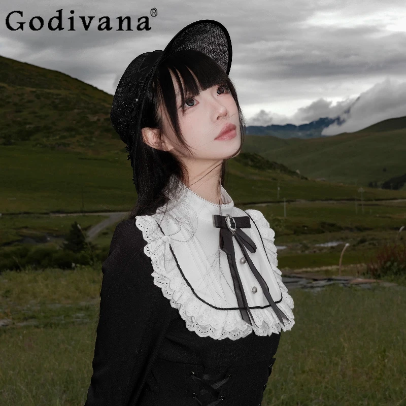 الخريف التصميم الأصلي لوليتا فستان المرأة الفرنسية الرجعية أنيقة الخصر Cinching فستان الإناث النمط الياباني الدانتيل فستان طويل