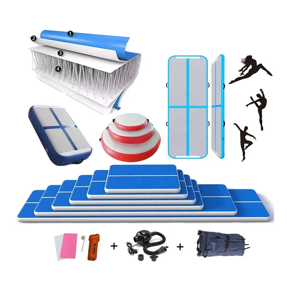 -3m 4m 5m 6m 8m 10m 12m 15m Cheap Inflatable Airtrack Equipment Tumbling Gym Mat Air Track For Gymnastics