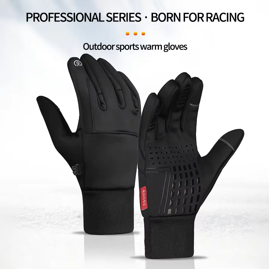 Winter-Thermo-Motorradhandschuhe, wasserdicht, winddicht, Touchscreen, rutschfest, vollständig isoliert, für den Außenbereich, für Rollerfahrer