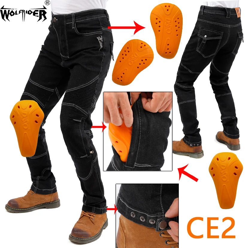 

Motorcycle riding jeans motorcycle Men's Off-road Outdoor Jean/cycling Protect Equipment WF-035