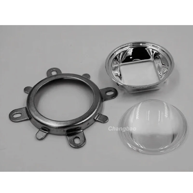 44mm Glass Lens + Reflector Collimator + Fix Bracket for 20W 30W 50W 100W 120W High Power LED