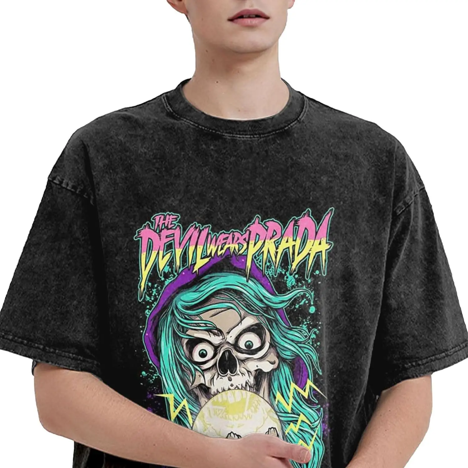 Shirt Unisex Graphic Short Sleeve T-Shirt Vintage Distressed Shirt Tops for Men Women