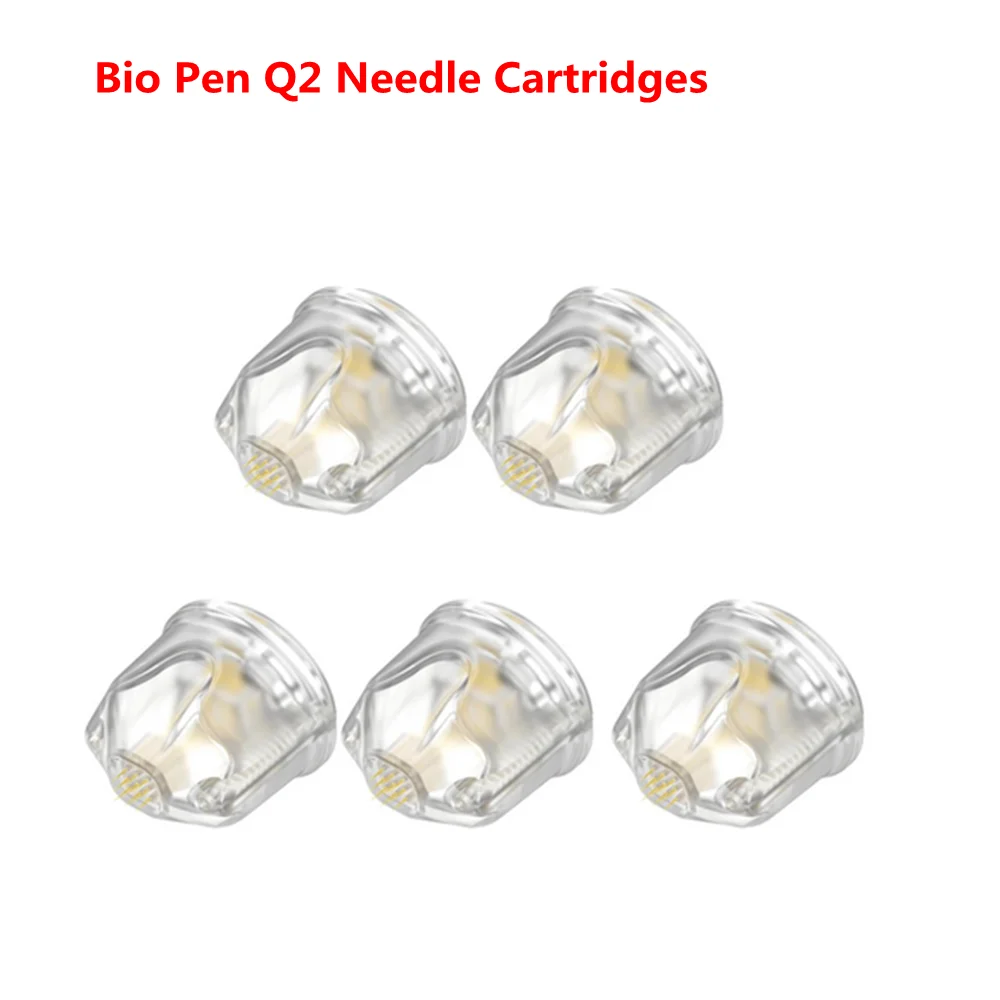 10 cartuchos de aguja para Dr. Pen Q1S /Hello Face Q2/Bio Pen Q2, Agujas de Titanio de 9/14/25 Pines Nano, Cabezal de Derma Pen