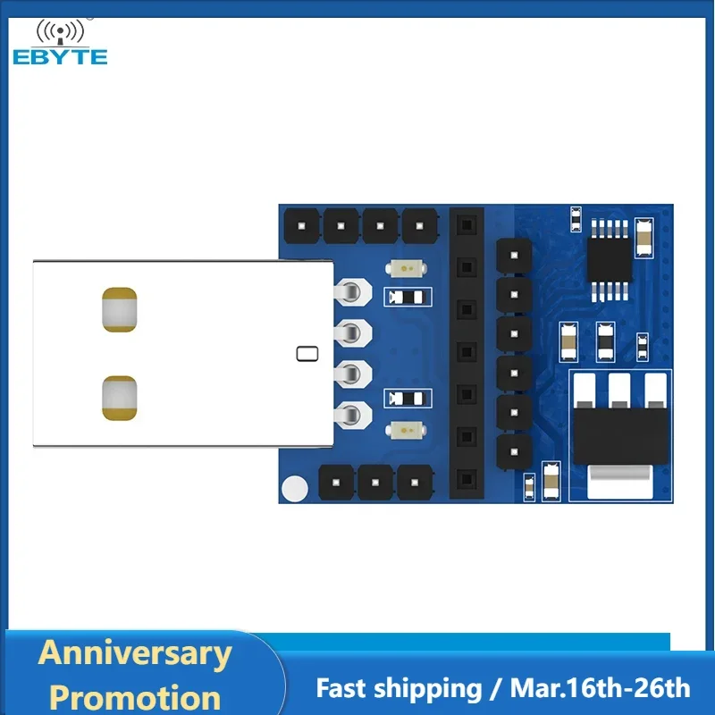 2pcs UART USB Test Board CP2102 E15-USB-T2 Ebyte UART USB to TTL 3.3V 5V Wireless Adapter For RF Serial Module 4 Operating Modes