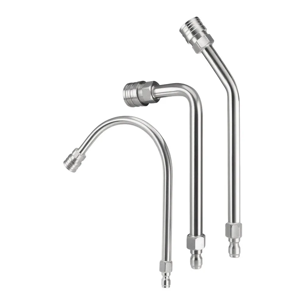 For Triple Angle Stainless Steel for Power Washer Extension Wand Set 3 Piece Gutter Cleaning Tool 4000 PSI Compatible