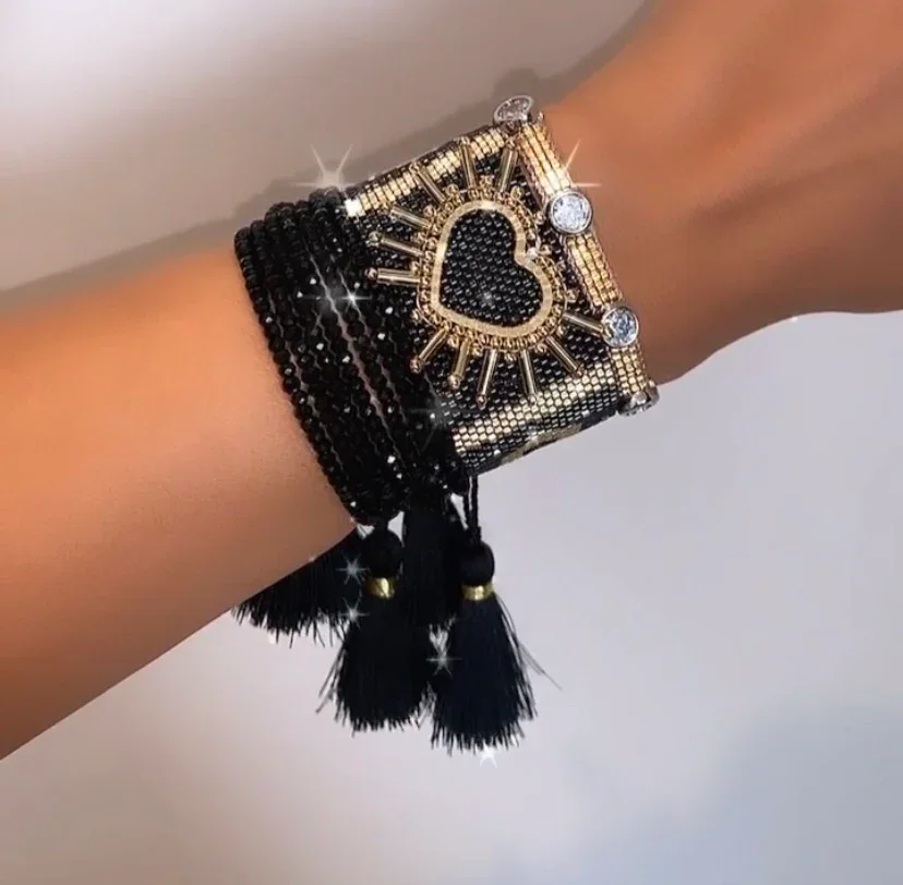 handmade MIYUKI Bracelet Women heart Pulseras Mujer Bohemia Jewelry Bracelets Handmade Armband Gif