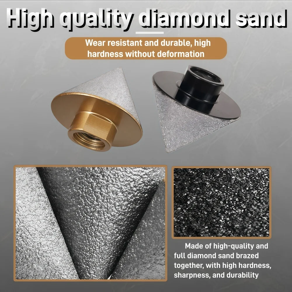 Foret diamant à noyau biseauté de 48mm, 1 pièce, utilisé pour agrandir des trous existents en céramique, céramique, granit et marbre