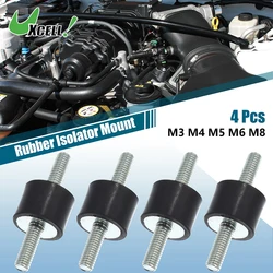 UXCELL 4pcs M3 M4 M5 M6 M8 Car Anti Vibration Rubber Isolator Damper 10x10mm 15x10mm 15x20mm 20x8mm 25x20mm Shock Absorb Mount