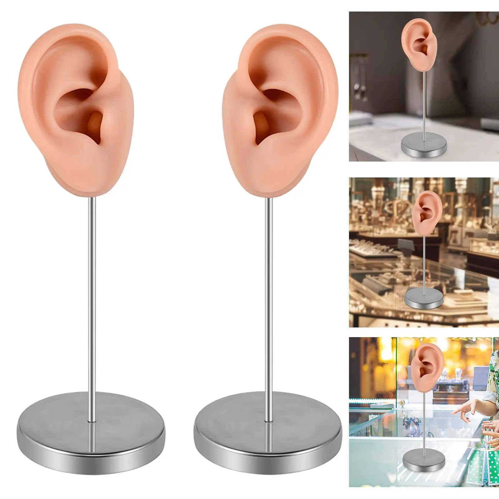 

Подставка для сережек, силиконовая модель ушей для ушных крючков, витрины, шоу